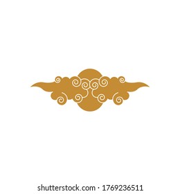Chinese Cloud template vector icon illustration design
