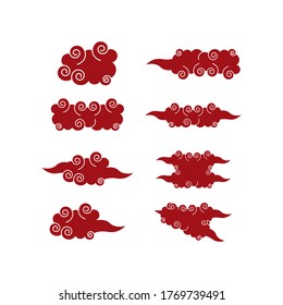 Chinese Cloud template vector icon illustration design
