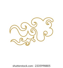 Chinese Cloud template vector icon illustration design