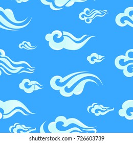 Chinese cloud traditional seamless pattern. Vector background