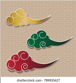 Chinese cloud traditional vector background