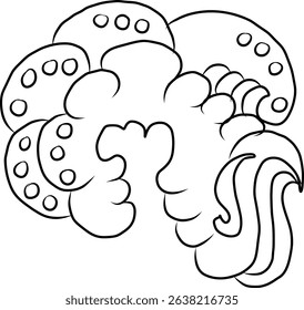Chinese cloud vector for coloring book and printing on white background.Traditional Japanese culture element for tattoo design and idea.Cloud and wave illustration.Clip art.Fire vector