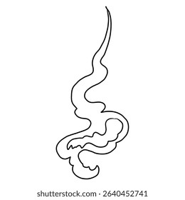 Chinese cloud vector for coloring book and printing on white background.Traditional Japanese culture element for tattoo design and idea.Fire vector for T-shirt.