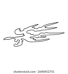 Chinese cloud vector for coloring book and printing on white background.Traditional Japanese culture element for tattoo design and idea.Fire vector for T-shirt.