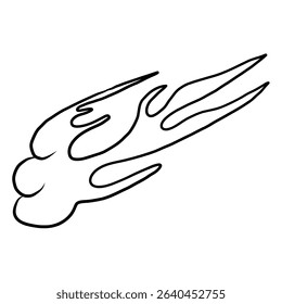 Chinese cloud vector for coloring book and printing on white background.Traditional Japanese culture element for tattoo design and idea.Fire vector for T-shirt.