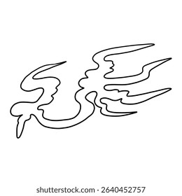 Chinese cloud vector for coloring book and printing on white background.Traditional Japanese culture element for tattoo design and idea.Fire vector for T-shirt.