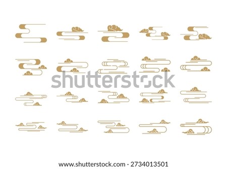 Chinese Clouds Element Icon Set 