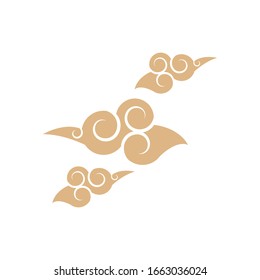 Chinese clouds icon Vector Illustration design Logo template