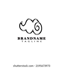 chinese clouds logo cartoon icon design template creative modern isolated vector illustration