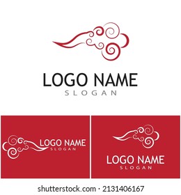 Chinese clouds Logo Template vector symbol design
