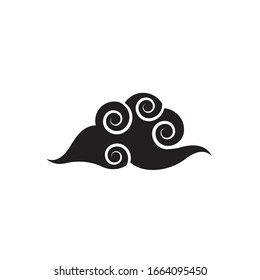 Chinese clouds logo vector illustration template