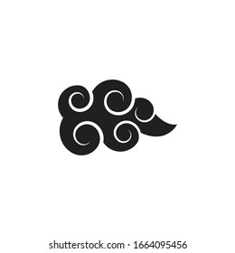 Chinese clouds logo vector illustration template
