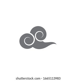 Chinese clouds logo vector illustration template
