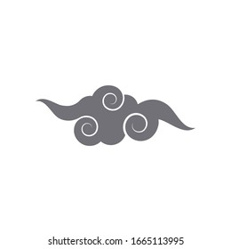 Plantilla de ilustración vectorial del logotipo de las nubes chinas
