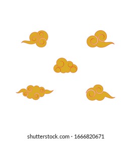 Chinese clouds logo vector illustration template