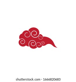 Chinese clouds logo vector illustration template