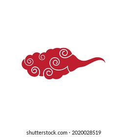 chinese clouds logo vector illustration template