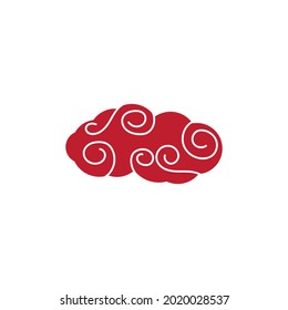 chinese clouds logo vector illustration template
