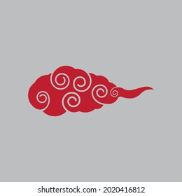 chinese clouds logo vector illustration template
