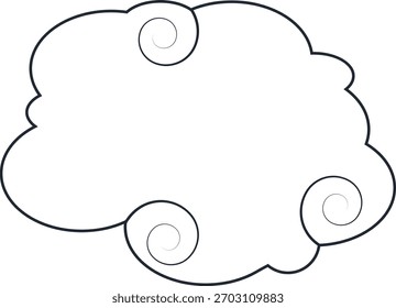 Chinese Clouds Ornament with Abstract Pattern Design. Vector Illustration.