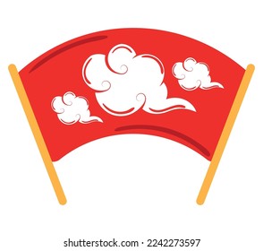 Chinesische Wolken auf Plakatsymbol einzeln