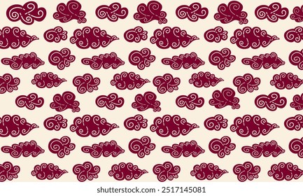 Chinese clouds, seamless pattern clouds. vector for graphic design, greeting, background