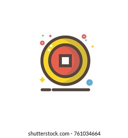 Chinese coin icon