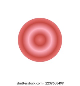 Chinese coin, monet, money. Pink color circle with gradient. Design element for the festive. Style design for banners, books, brochures, templates for notebook, fabric, clothing, papers.