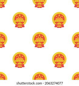 Patrón de moneda china textura de fondo transparente repetición de papel tapiz vector geométrico