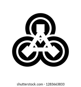 Chinese coin vector, Chinese New Year related solid design icon
