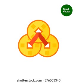 Chinese coins icon