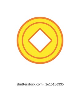 chinese coins icon design vector template