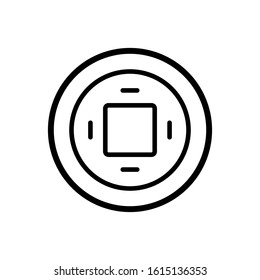 chinese coins icon design vector template
