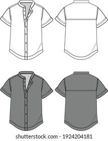 Chinese Collar Shirt Fashion Templates