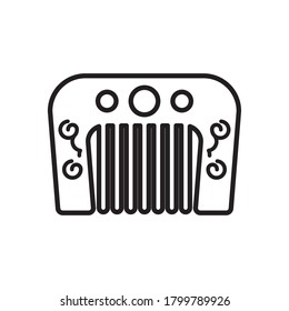 diseño de ilustración vectorial del estilo de línea de accesorios de peine chino