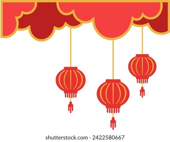 Chinese Corner Border Background Illustration