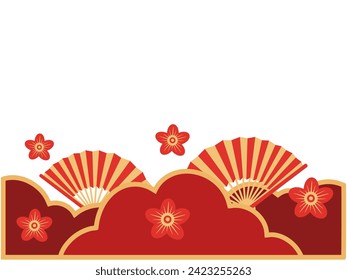 Chinese Corner Border Background Illustration