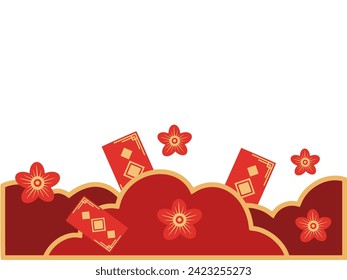 Chinese Corner Border Background Illustration
