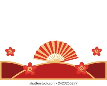 Chinese Corner Border Background Illustration