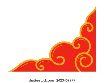 Chinese Corner Border Background Illustration