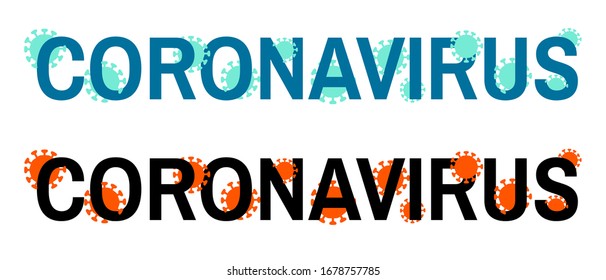 Chinese coronavirus 2019-nCoV. Inscription and vector drawing.