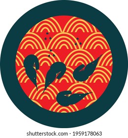 Chinese cuisine. Asian food vector illustration. Noodle dishes top view frame. Food menu design with cooked noodles. Asian cuisine menu background.