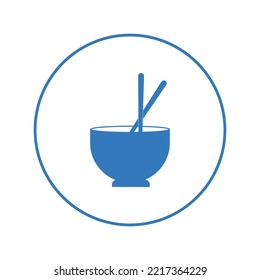 Chinese cuisine chopstick bowl icon | Circle version icon |
