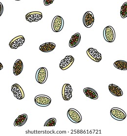 chinese cuisine food dish asian vector seamless pattern thin line illustration