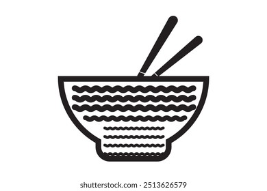 Chinese cuisine food meal chopsticks vector icon