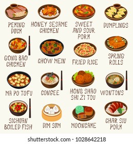 Chinese cuisine vector set