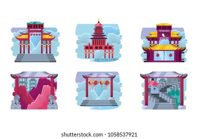 chinese culture architecture icons