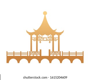 chinese culture construction isolated icon vector illustration design