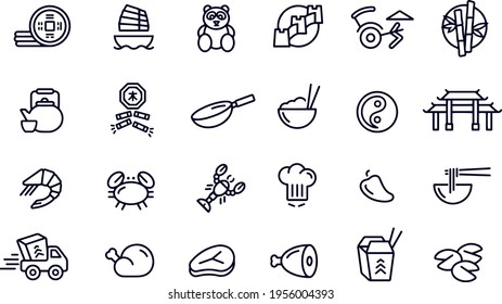 Chinese Culture and Food icons vector design 