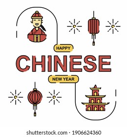 Chinese culture illustration design. Easy to edit with vector file. Can use for your creative content. Especially about Chinese new year celebration.